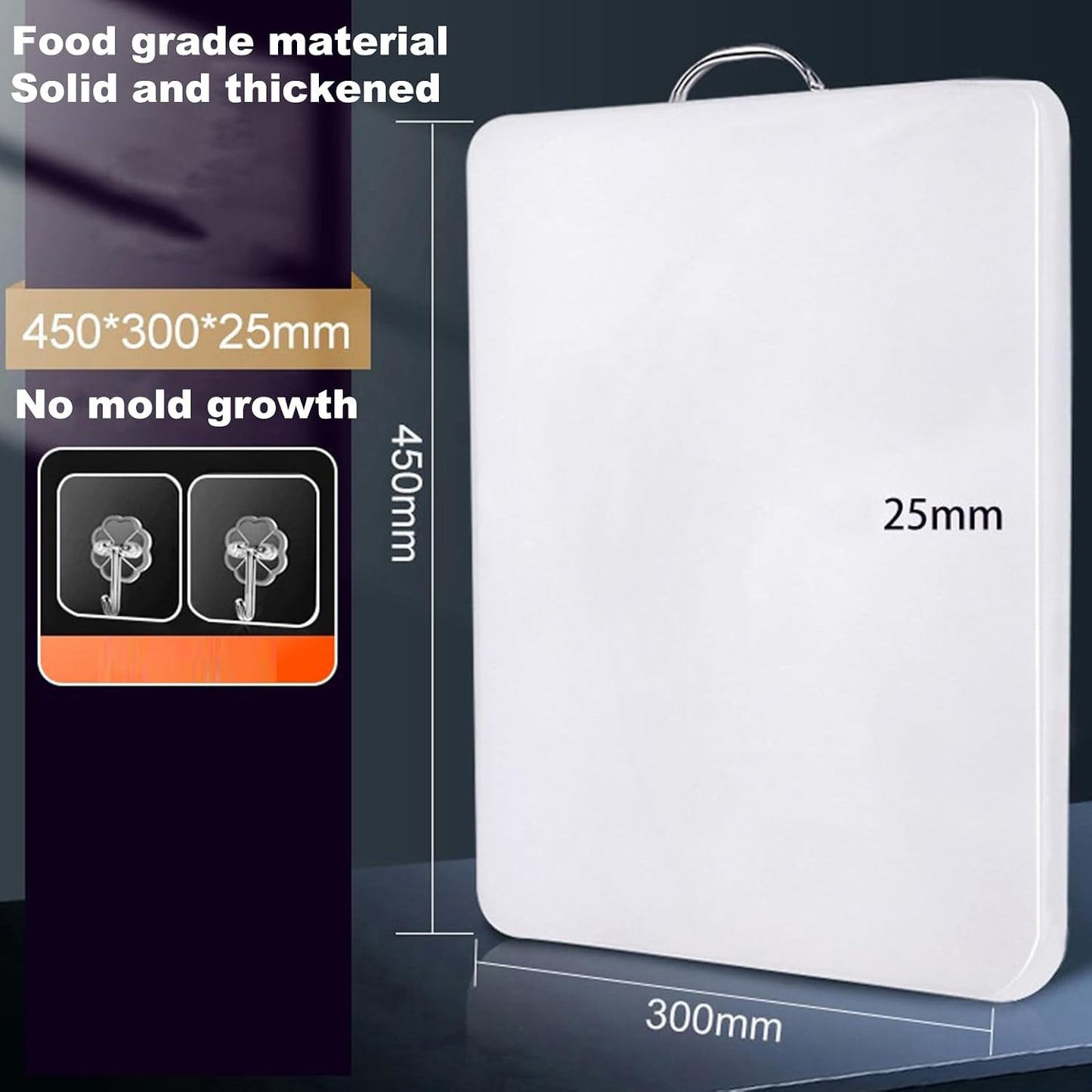 Cutting Board Mat, Non Slip Kitchen Tray, Food Grade Chopping Pad, 17.72 Inches Meat Cheese Pizza Fruit, Easy Clean Kitchenware, for Home Cooks, Apartment, Wedding, Cooking Prep
