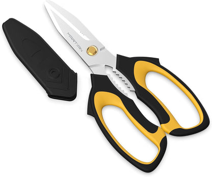 8“ Sharp Heavy Duty Kitchen Scissors, Multi Purpose Kitchen Shears for Food