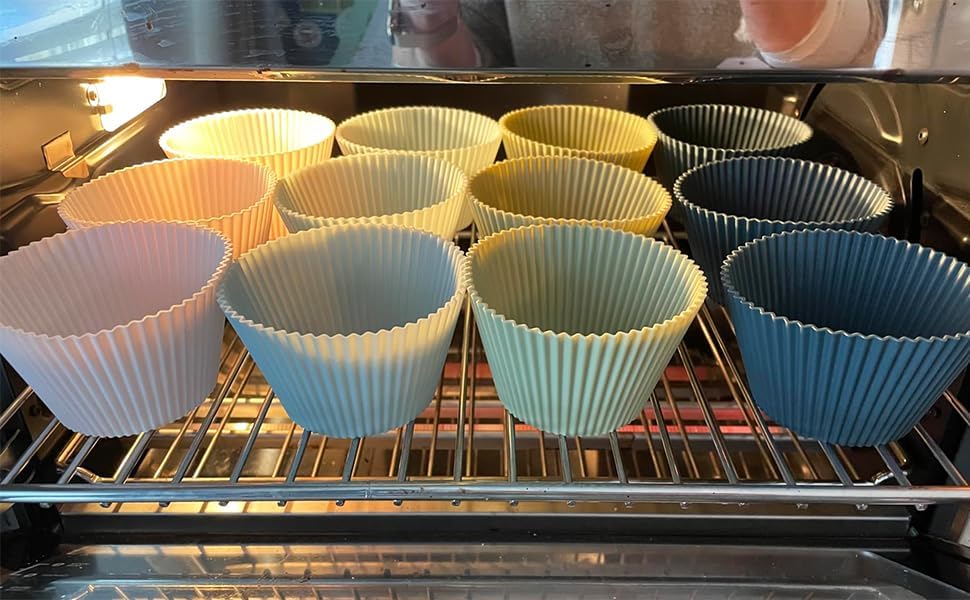 Silicone Lunch Box Dividers - Bento Box Lunchbox Accessories Reusable Cupcake Liners Molds for Baking with 20pcs Food Picks