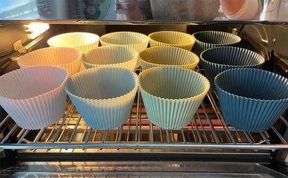 Silicone Lunch Box Dividers - Bento Box Lunchbox Accessories Reusable Cupcake Liners Molds for Baking with 20pcs Food Picks