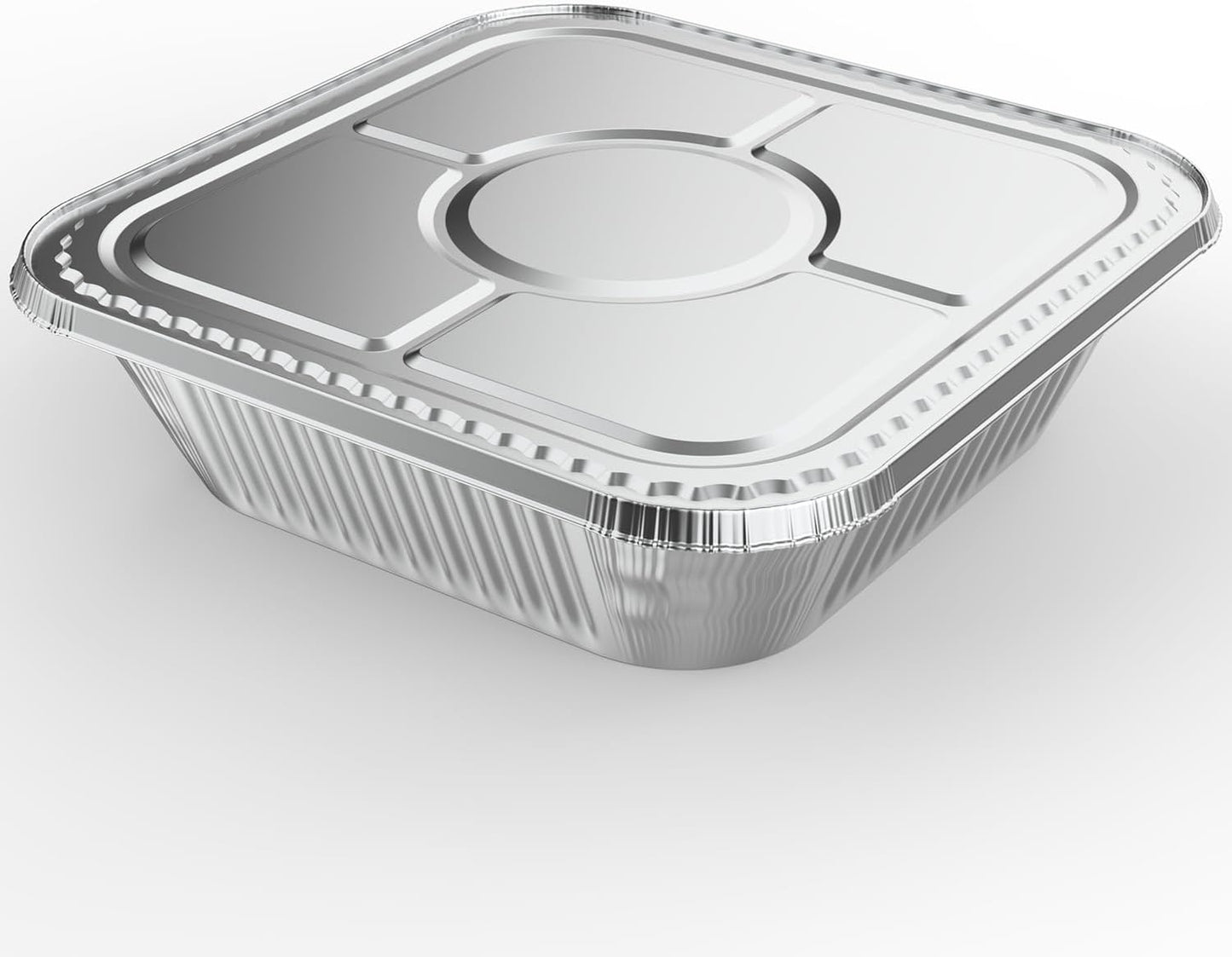 WANBAO 20 Pack Foil Pans with Plastic Lids 8 X 8 Inch Disposable Aluminum Tin Foil Baking Pans Meal Prep for Catering Party Meal Prep, Take Out, Freeze, Food Storage, Prepping Food