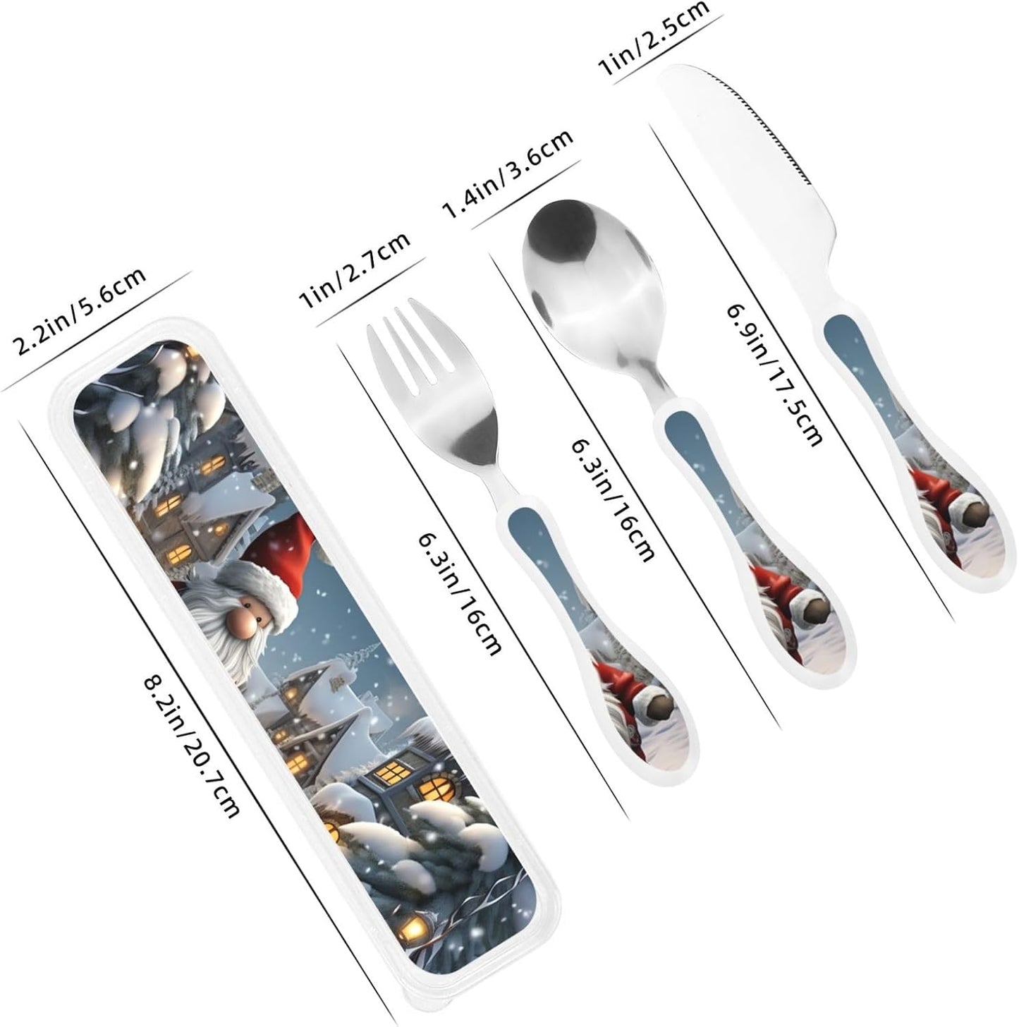 3-Piece Kids Silverware Set With Storage Case, Stainless Steel Reusable Children Safe Knife Spoon Fork Set Yellow Sunflowers Children Flatware Set For Kids Lunch Box