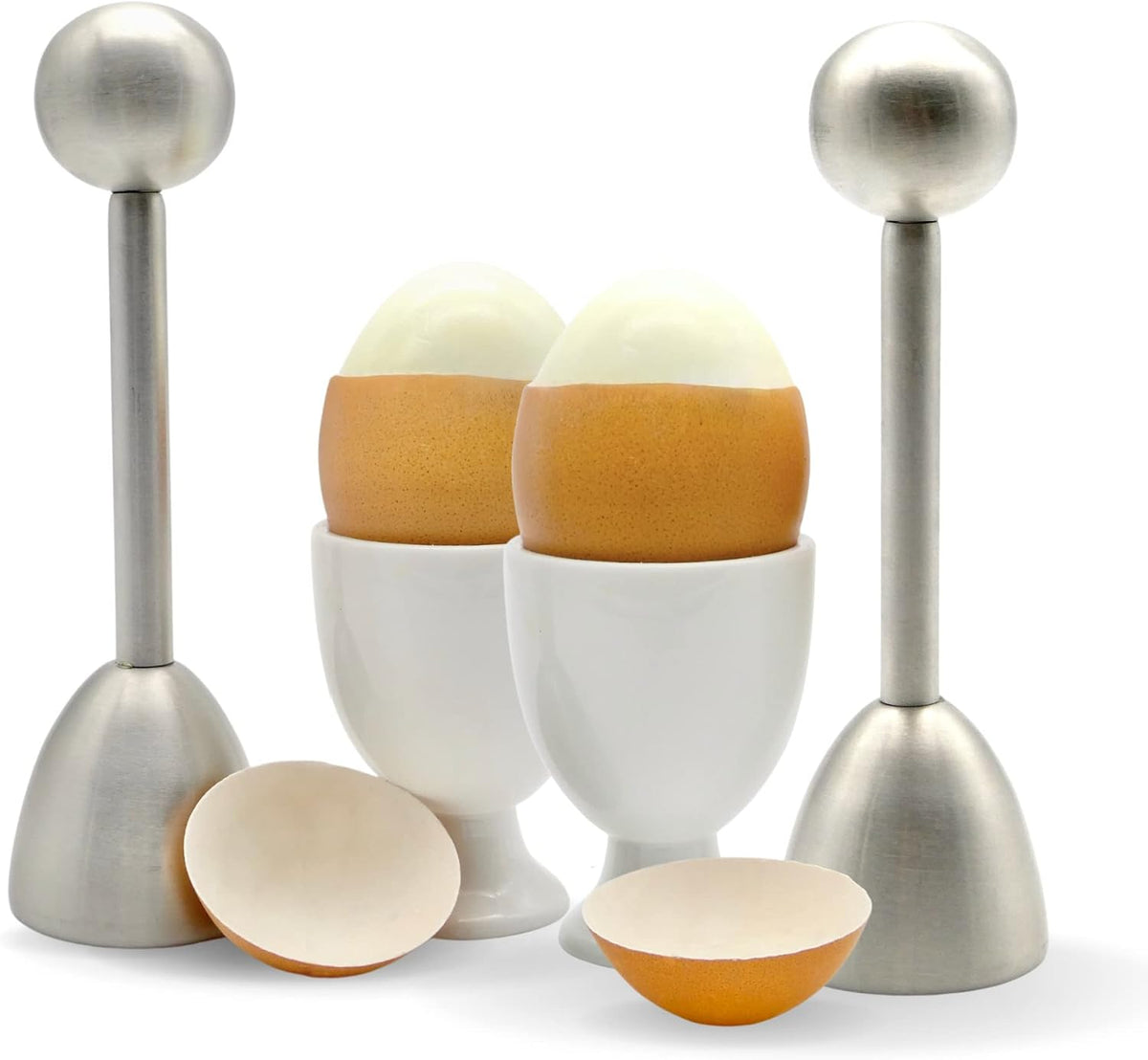 Stainless Steel Egg Topper & Perfect Egg Shell Opener for Soft Boiled Eggs