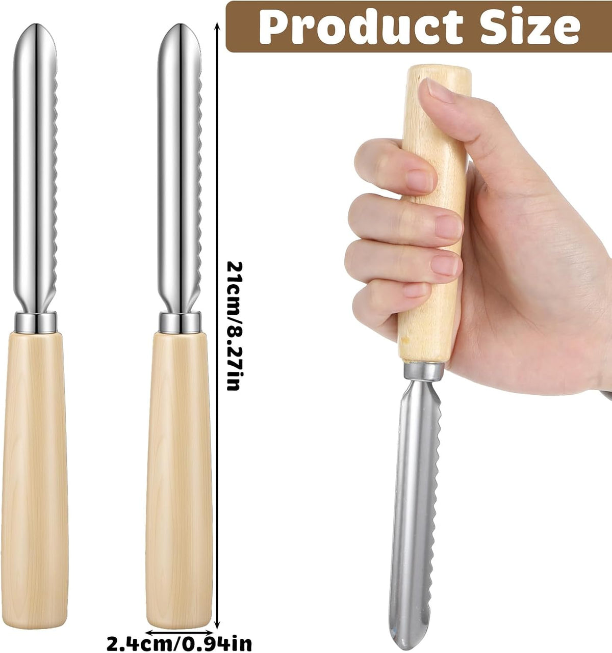 2Pcs Pineapple Corer and Slicer Pineapple Zucchini Corer Tool