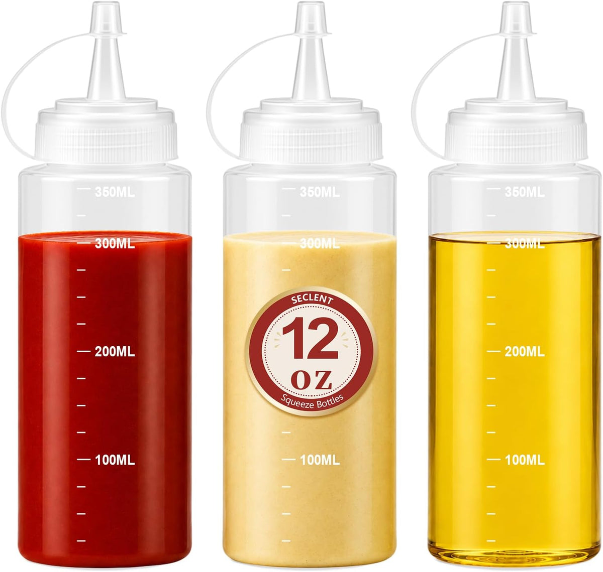 8oz Squeeze Bottles, Sauce Bottles, Squirt Bottle, Salad Dressing Bottle