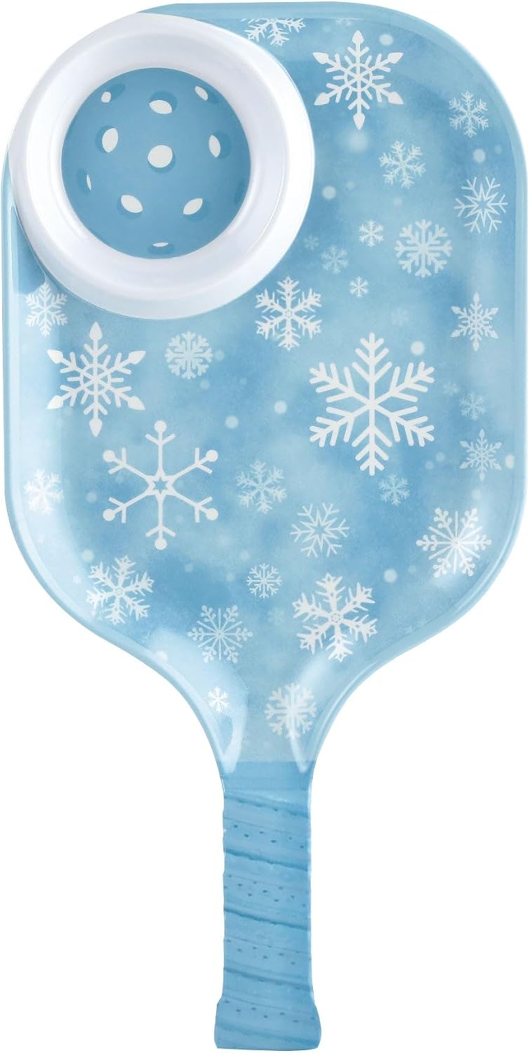 UPware Watermelon Melamine Chip and Dip Snack Tray, Summer Fruit Pickleball Paddle Shape Platter for Chips, Salsa, Fruits, and Appetizers, 15.75 x 8 Inch