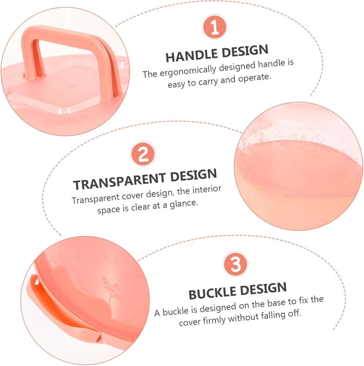 Portable Cake Carrier 9.84 Inch Transparent Plastic Cake Box with Handle and Lid for Household Baking Storage and Outdoor Transport