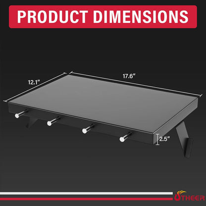 Upgraded Grill Table for Weber Kettle 22"/18"/26", Master Touch 22", Smokey Mountain, Recteq Pellet Grill RT-B380, Prep Station with Cutting Board, Basin, 4 Hooks, Shelf for Weber Kettle Accessories
