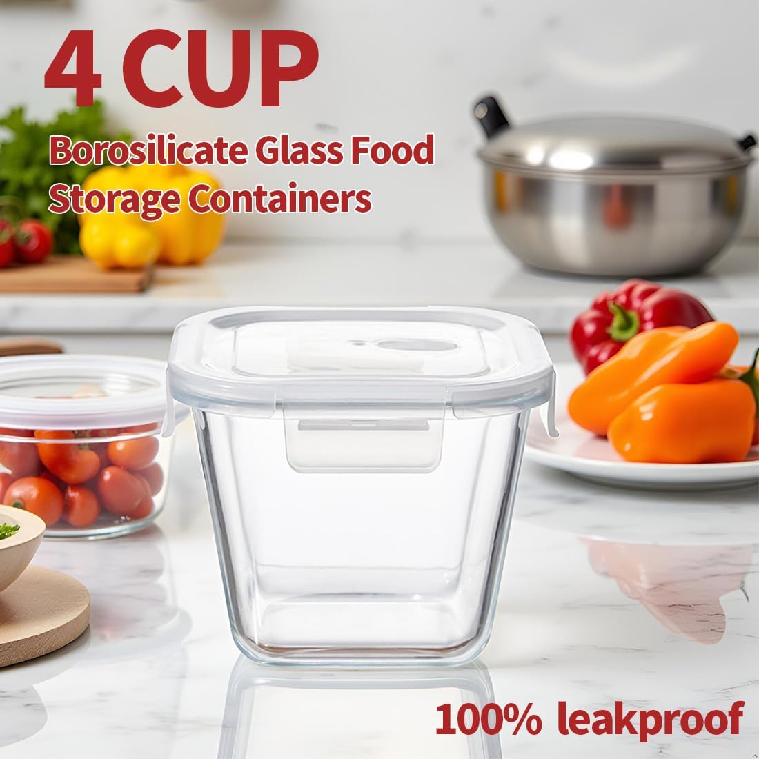 1.5 cup Round Glass Food Storage Containers with Lids, 12oz Small Glass Meal Prep Containers set, Heat-Resistant BPA-Free Round food bowl for Leftover. Microwave, Dishwasher & Freezer Safe