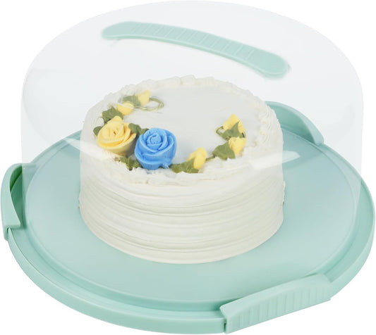 JOEY'Z EXTRA LARGE Cake Carrier - Holds up to 12 Inch 3-Layer Cake | Cake Container with Server Cake Carrier With Lid And Handle Cake Holder with Lid/Cake Cover Cake Plate Clear Cake Dome