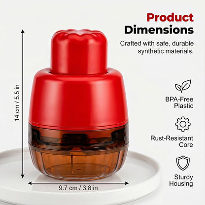 7-in-1 Cherry & Olive Pitter Tool, 2026 New Hand Push Cherry Pitter Tool Pit Remover, Multiple Cherry Pitter Corer with 7 Holes Portable Fruit Seed Remover for Fresh Cherry Dishes (Transparent Red)