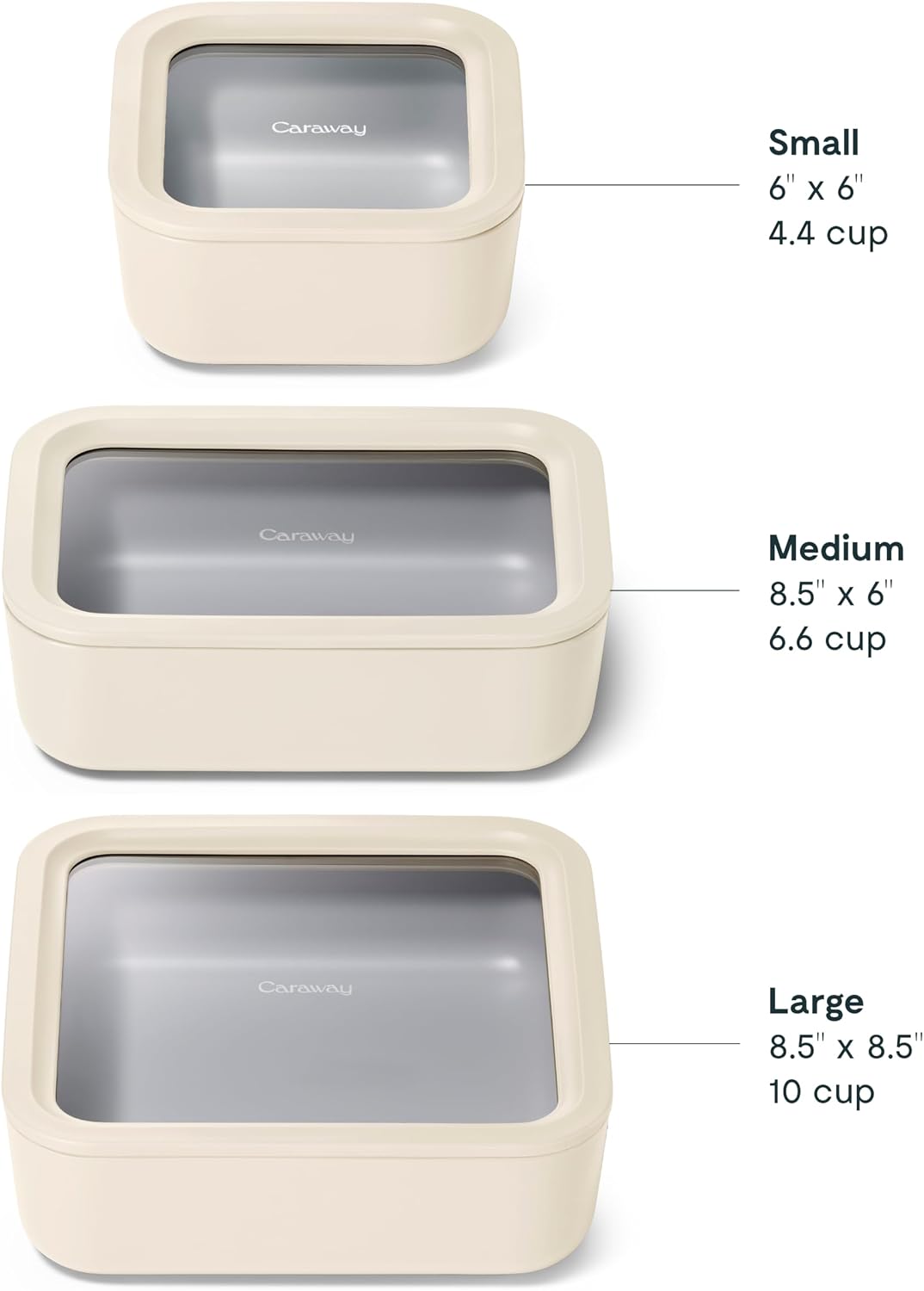 Caraway 13pc Glass Food Storage Container Set - Easy to Store, Non Toxic Lunch Box - with Glass Lids - Includes Storage Organizer - Mist