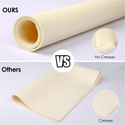 Extra Large Dark Green Countertop Mat - Silicone Table Kitchen Desk Mat - Non-Slip & Heat Resistant - Dinner Placemat Pastry Dough Rolling Mat - Colors B