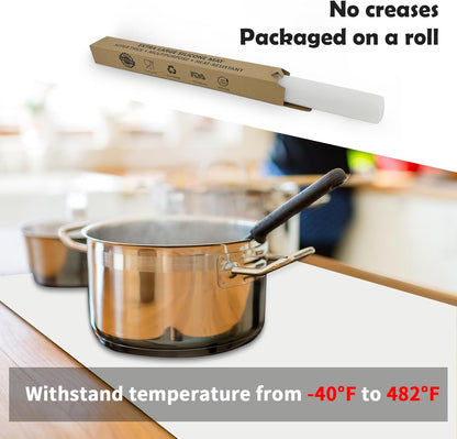 Silicone Mats for Kitchen Counter, 47.3"x23.6"x0.08" Largest Heat Resistant Mat Kitchen Island Waterproof 2MM Thick Countertop Protector Mat Nons-slip Extra Large Counter Mat (Black)