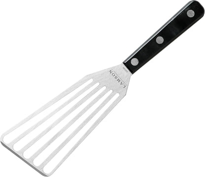 Lamson Metal Spatula Slotted Turner - 3' x 6" Stainless Flipper with Ultra Durable Handle, Right-Hand - Chef's Frying Fish Turner, Metal Grilling Spatula