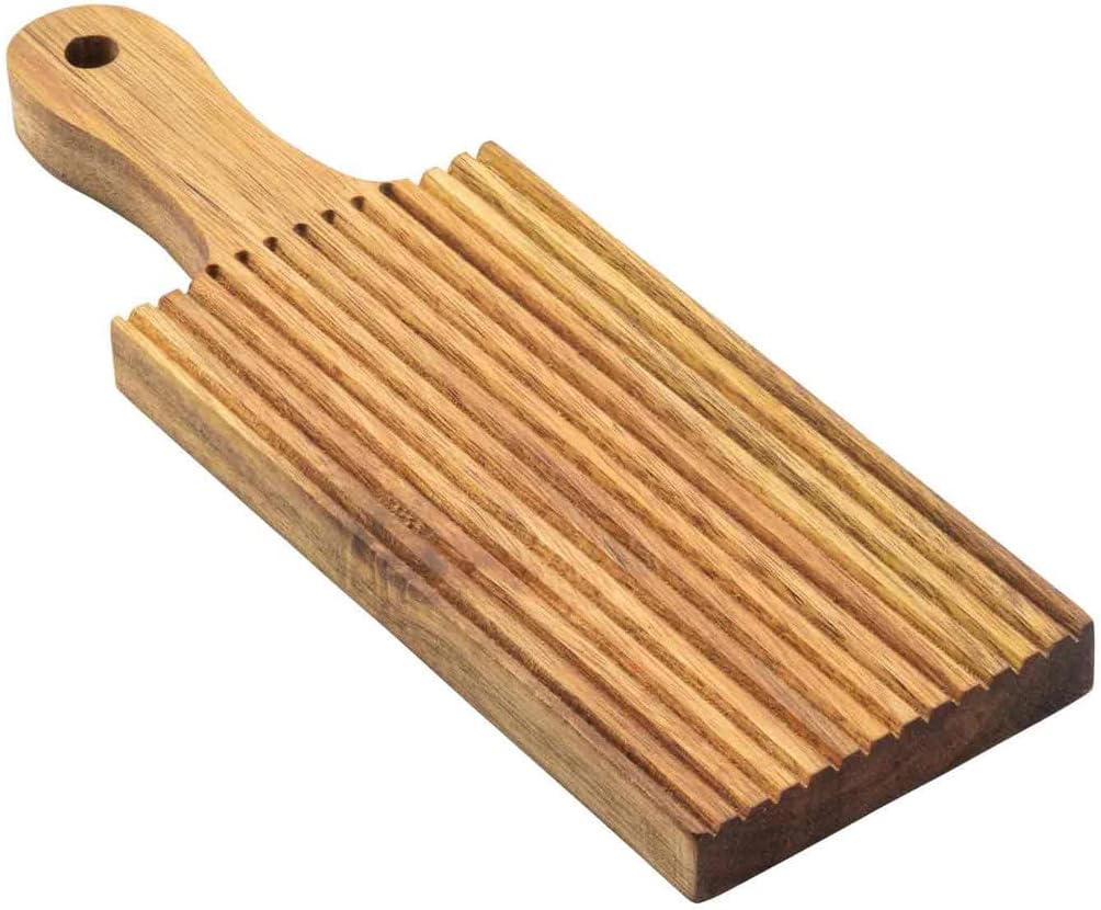 Tablecraft 11085 Gnocchi Rolling Board, 9.38-inch Length, Acacia Wood