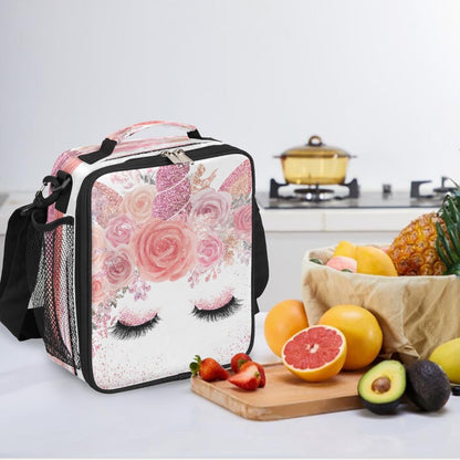 cfpolar Skull Skateboard Lunch Box for Boys Girls, Insulated Lunch Bags for Kids Reusable Mini Cooler Lunch Tote Lunchbox Thermal Meal Tote Kit with Shoulder Strap for Work School Picnic