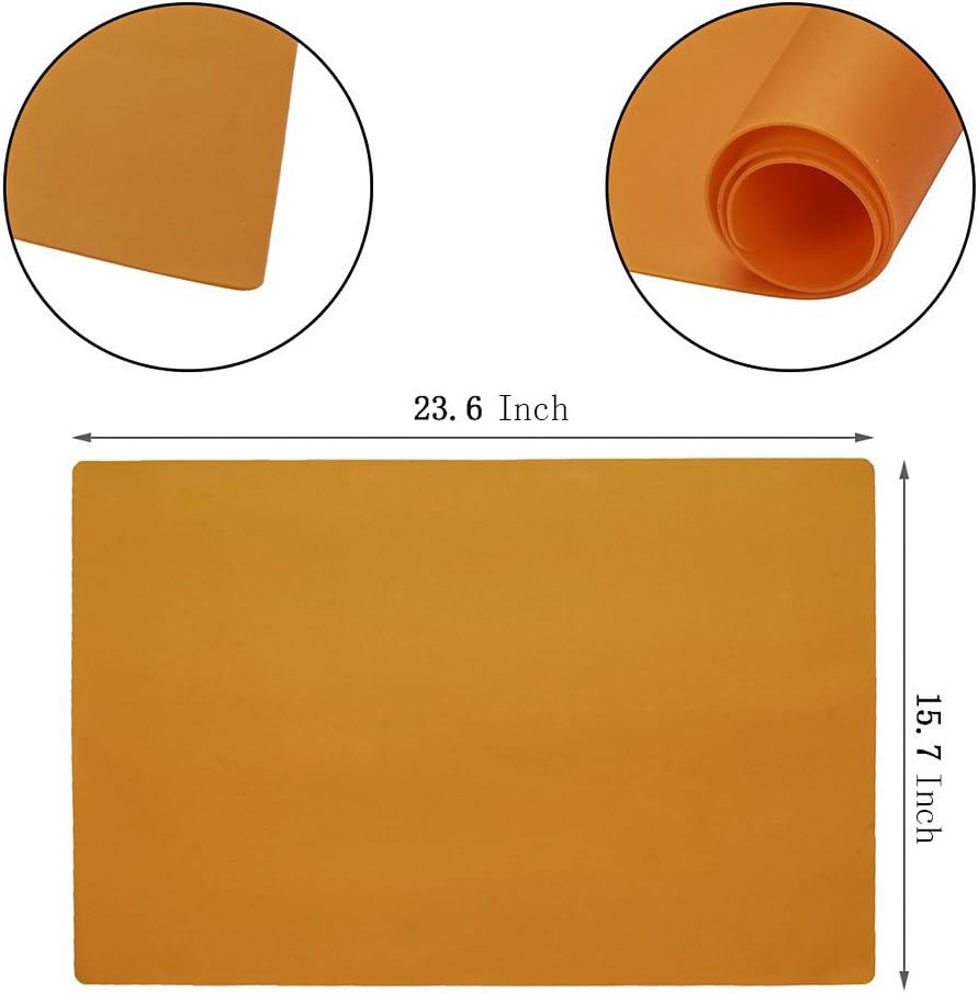 27.5 ''by 19.6 ''Oversize Silicone Placemat for Craft Flexible Multipurpose Huge Extra Large Size Non Slip Waterproof Baking Mat Sheet Black 1 PCS
