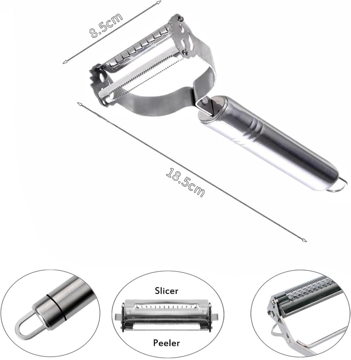 2 Pack Crinkle Cutter & 2-in-1 Vegetable Peeler Set – Stainless Steel French Fry Cutter, Wavy Potato Chopper, Julienne & Straight Peeler for Carrot, Cucumber, Fruit, Veggie Prep