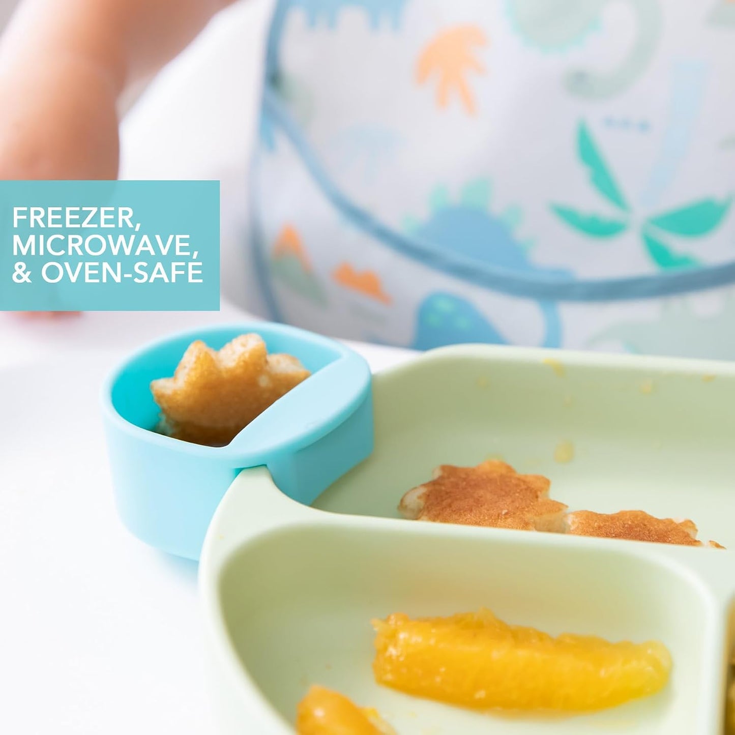 Bumkins Baby Silicone Little Dippers, Attaches to Bowls, Dishes and Plates, Sauce Cup, Holds Condiments, Dip, Puree, Toppings, Baby Led Weaning, Essential Feeding Supplies, Babies 6 Months Up, Pink