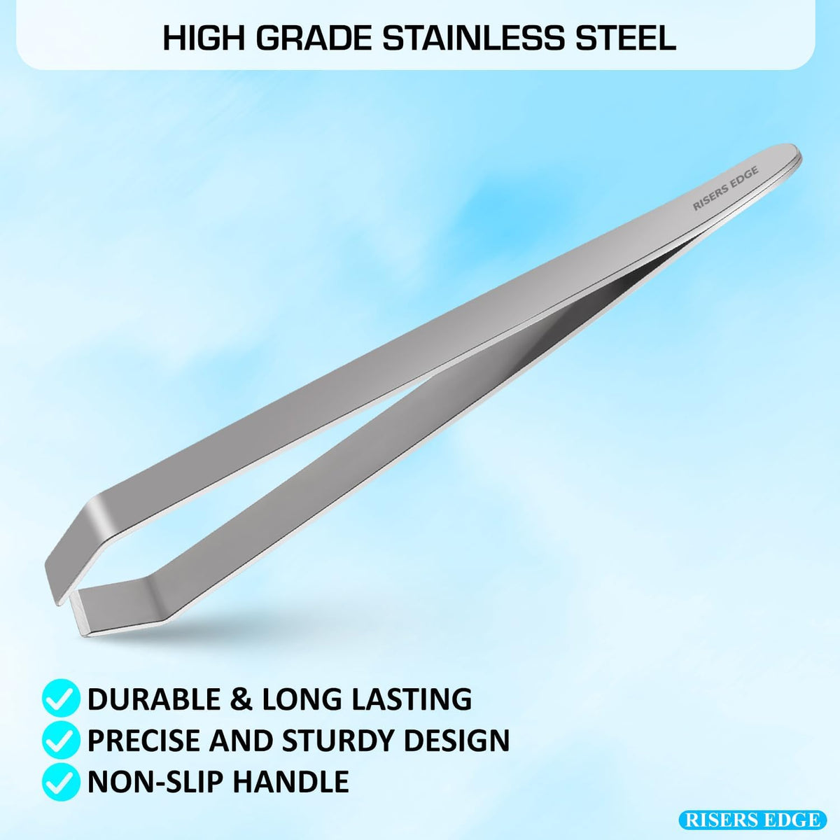 Fish Bone Tweezers, Professional Stainless Steel Fish Bone Remover Tool, Precision Non-Slip Kitchen Tweezers for Salmon, Trout & Seafood, Chef Food Tweezers, Fish Scale Remover