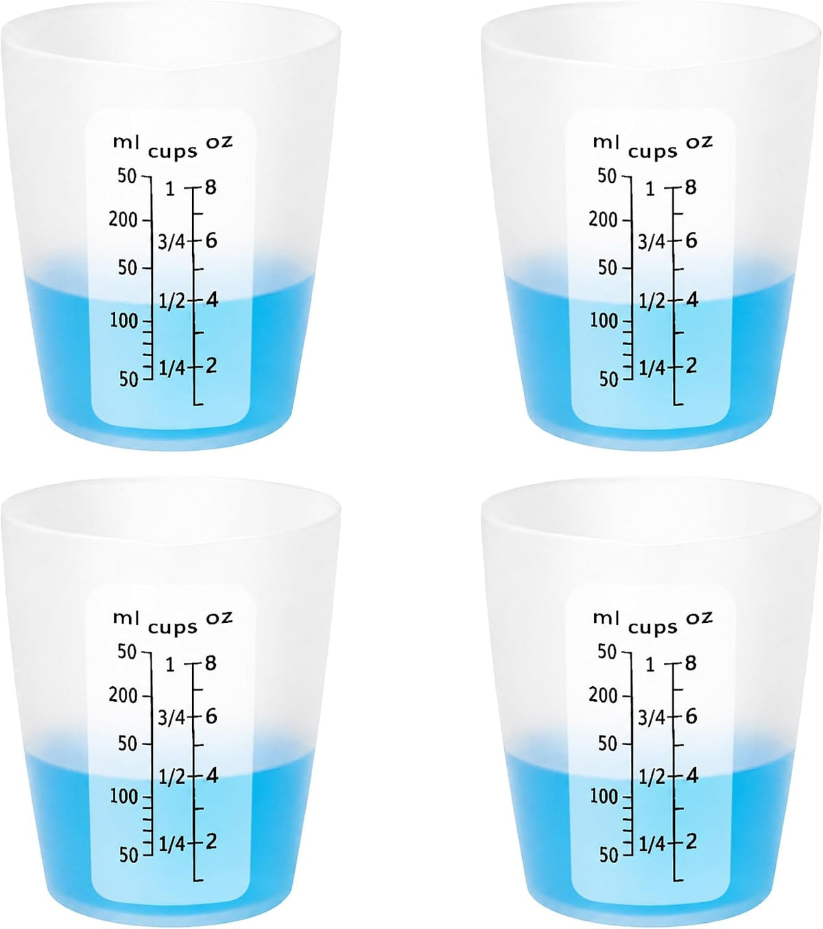 Silicone Resin Mixing Measuring Cups for Resin Supplies, 600ml/20oz Bowl, 250 & 100ml Thickened Reusable Silicone Cups for Epoxy Mixing, with Stir Sticks and Pipettes, Jewelry Making