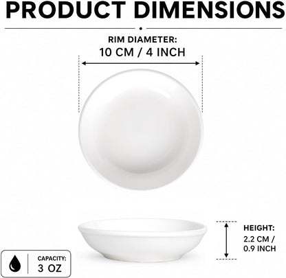 Japanese Style Ceramic Dipping Bowls,3'' Small Pinch Bowls Set Side Sauce Cups,Dishes for Sushi,Snack and Soy,BBQ,2.5 Oz Blue and White Mini Bowl for Kitchen Prep - Set of 6 (3 inch)