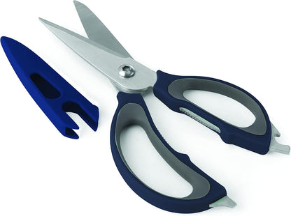 Farberware 4-in-1 Kitchen Scissors, High Carbon Stainless Steel, Black