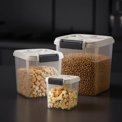 LivLab Mker Dog Food Storage Container - 6L/6KG/10LBS Pet Food Storage Containers With Lids & Scooper, BPA Free Airtight Storage Containers Store Dry Food For Kitchen Pantry