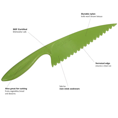 San Jamar Lettuce Knife,Green,12" L,Plastic,4" W LK200W - 1 Each