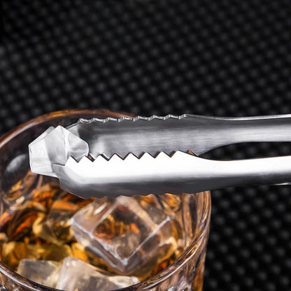 2 Pcs 304 Stainless Steel Ice Tongs, 6 inches Ice Tube Tongs for Ice Bucket Ice Sugar Cubes Coffee Bar Food Serving etc