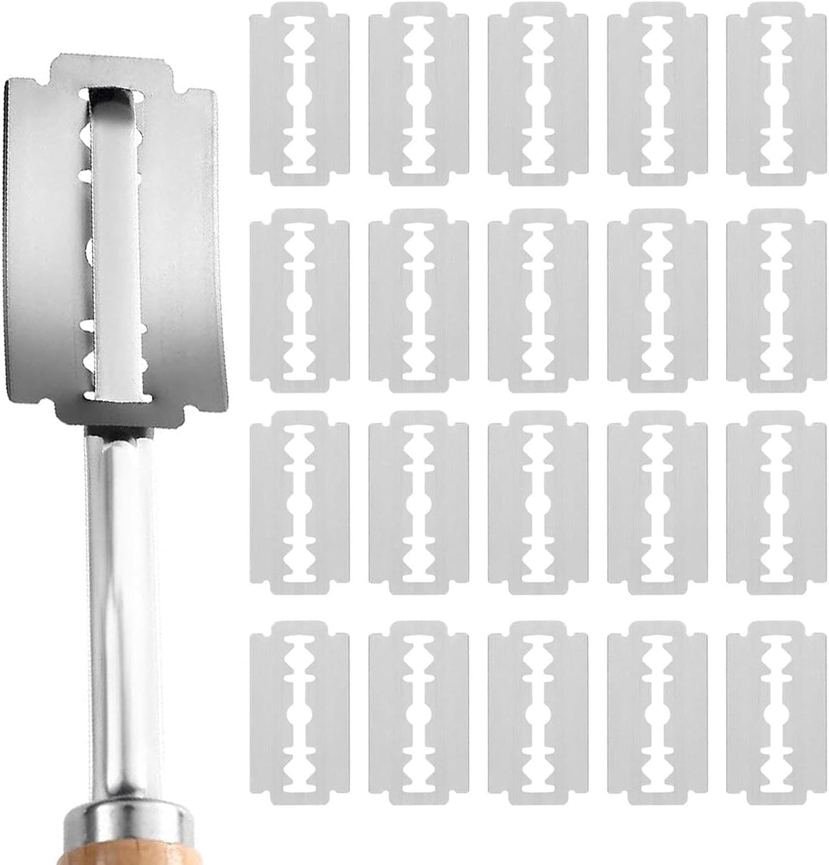 Bread Lame Blades, 20-Pack Bread Lame Blades Refill, Bread Scoring Blade Replacement, 6Cr13 Surgical-Grade Stainless Steel Blades - Precision Razor Blades Designed for Sourdough Bread Scoring