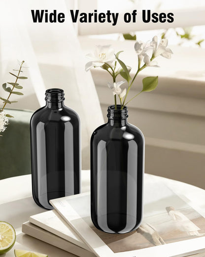 Bontip Glass Spray Bottle 16 oz for Cleaning, Plants (2 Pack, Amber)