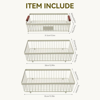 2-Tier Stackable Wire Basket with 2 Banana Hooks, Pantry Organizer for Kitchen Countertops, Cabinets & Under-Sink Spaces; Ideal for Storing Snacks, Fruits, Veggies, Onions, Potatoes, & More,Black