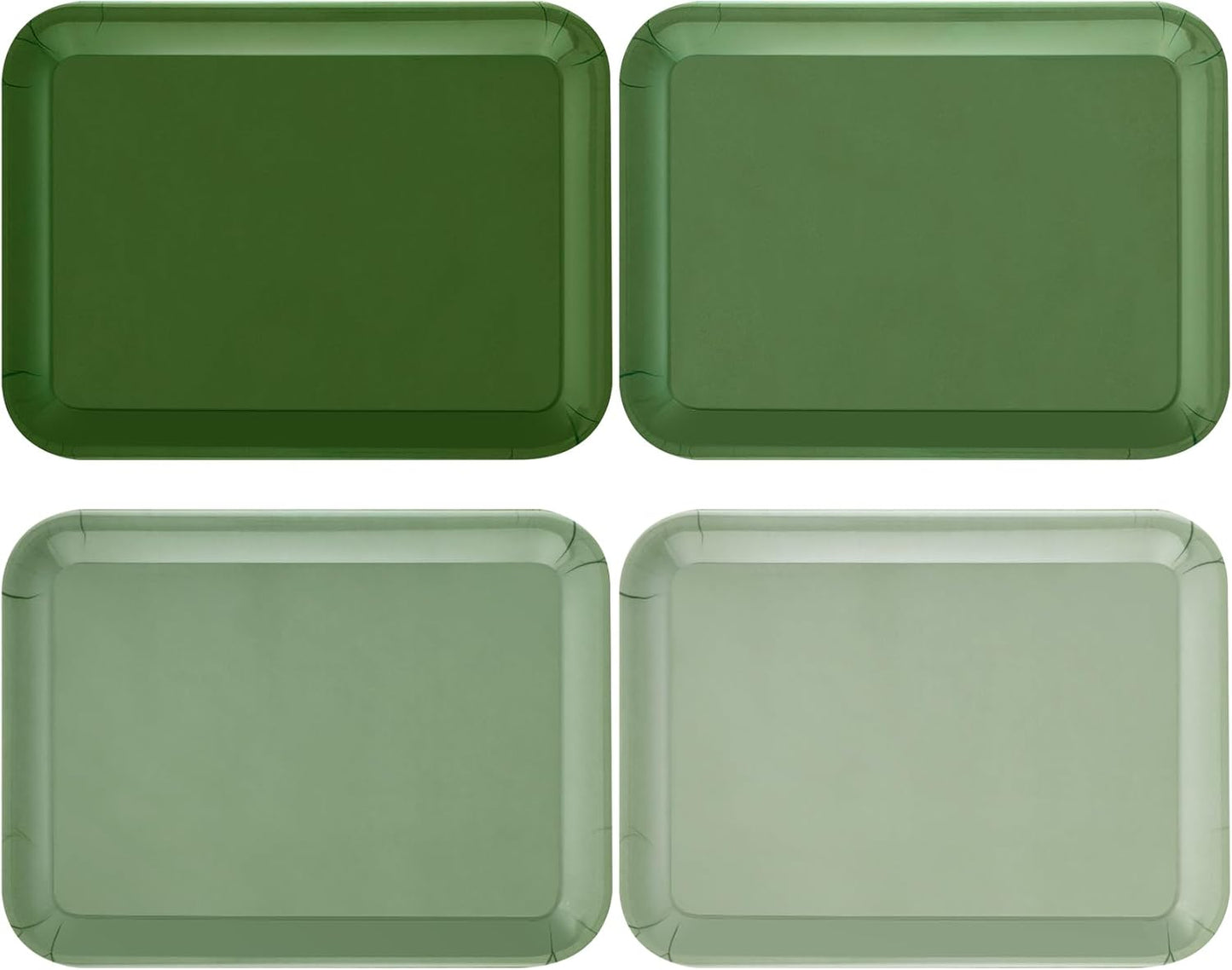 4 Pieces Basketball Serving Trays - Sports Melamine Platters Reusable Rectangle Party Trays for Basketball Sports Theme Party Food Dessert Serving Supplies, 13 x 9.7 inch