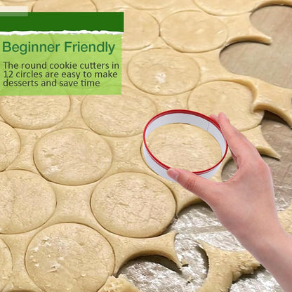 Alimat PluS Round Biscuit Cutter Set, Circle Cookie Cutters
