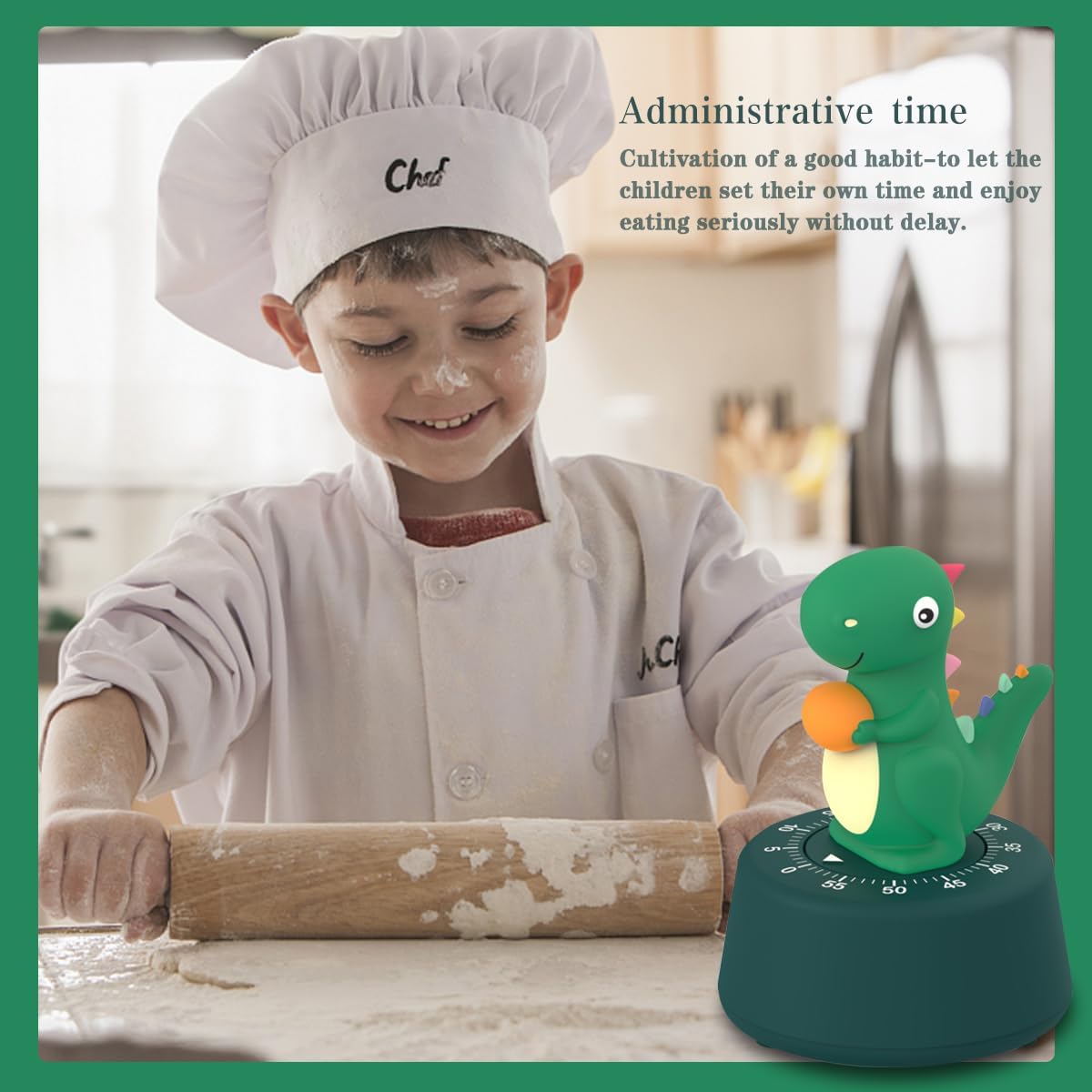 ELE DEPI Mechanical Kitchen Timer for Kids,Wind Up Egg Timer for Cooking.