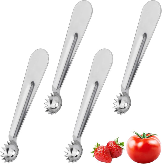 Tomato Corer Tool, Stainless Steel Tomato Strawberry Stem Remover Strawberry Huller Fruit Vegetable Core Baller Tool for Kitchen