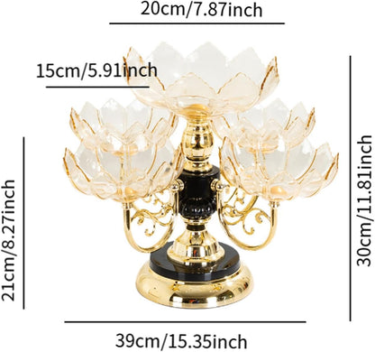 Flower Shape Appetizer Platter Rotating Snack Serving Tray Dried Fruit Plate Divided Serving Dishes for Home Living Room Cafe