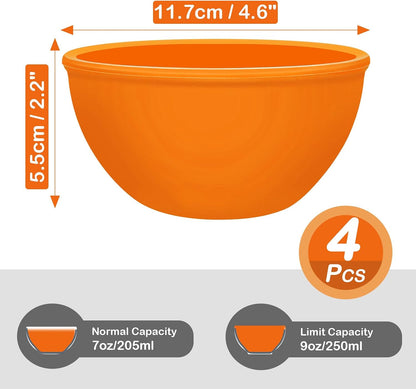 Webake 3" Silicone Pinch Bowls for Cooking Prep, 2oz Small Dipping Bowls Sauce Condiment Containers with Lids, BPA Free Set of 8