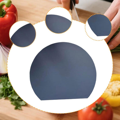 Cutting Mat, Non-Slip, Scratch-Resistant, D-Shaped, Flexible, Made of TPU, for The Kitchen, Black L