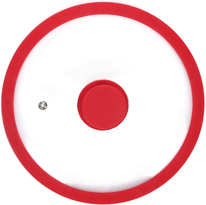 HR Huare Technology Vented Tempered Glass Cookware Lid Red 1 Pack