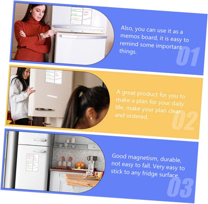 Magnetic Weekly Meal Planner Board for Fridge Magnetic Schedule Organizer for Tasks and Grocery Lists Reusable Dry Erase Whiteboard