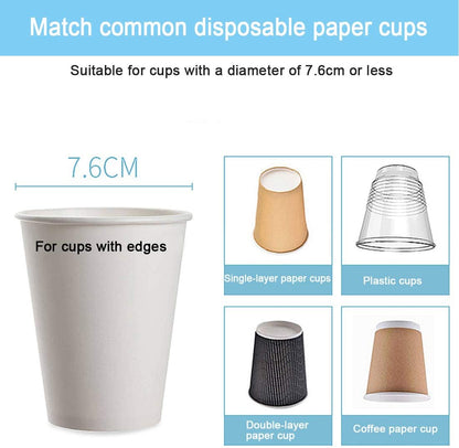 Cup Dispenser Wall Mounted Plastic Water Dispenser Disposable Cup Holder Rack, Paste or Screw Plate Mountable for Paper Cups Halloween Party Supplies(L, White)