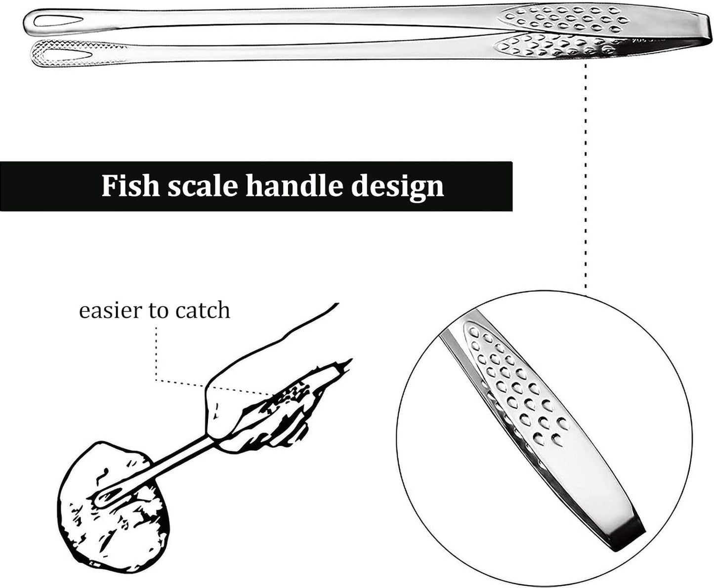 Chef Tweezers - Multipurpose Culinary Plating Tweezers, Stainless Kitchen Precision Tongs | Anti Rust Food Handling Tool, Cooking Garnish Placement Accessory, Barbecue Serving Control Tongs
