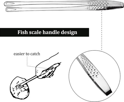 Chef Tweezers - Multipurpose Culinary Plating Tweezers, Stainless Kitchen Precision Tongs | Anti Rust Food Handling Tool, Cooking Garnish Placement Accessory, Barbecue Serving Control Tongs