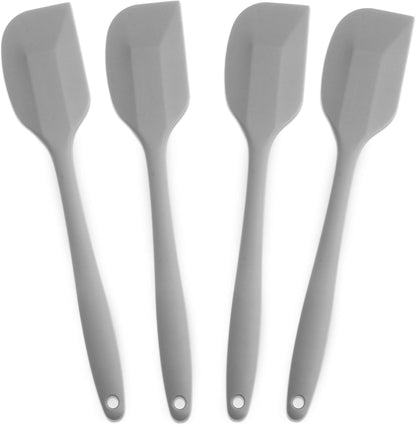 Silicone Spatula 4-piece Set, Heat-Resistant Spatulas, Non-stick Rubber Spatulas with Stainless Steel Core