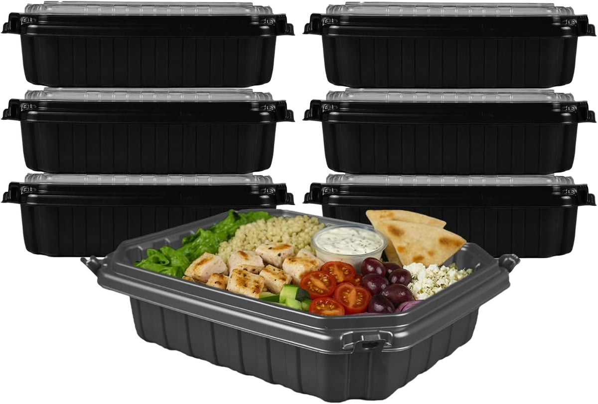 Ultra-Cold Freezer Containers, Frozen Meal Prep Storage with Lids | (-30°C/-22°F), Microwave & Freezer-Safe, Perfect for Frozen Meat, Seafood and Hot Meals, 10" x 8.2" x 3.7", 10 Packs