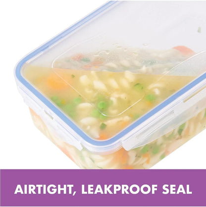 Lock & Lock HPL817S12 Easy Essentials Storage Set/Food Containers Airtight Bins/BPA-Free/Dishwasher Safe, 24 Piece - Clear
