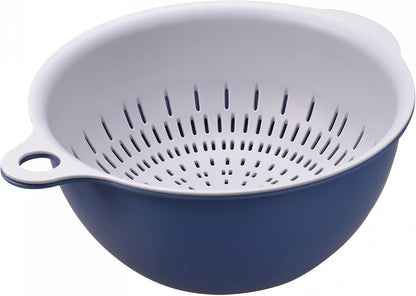 uxcell Kitchen Strainer Colander Bowl Set, Small Double Layer Drain Basin and Basket Suitable for Fruits, Vegetables, Pasta, Berry - Purple